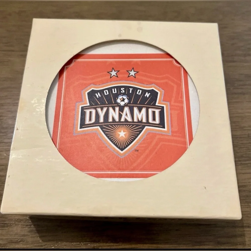 Waterwick Coaster - MLS Houston Dynamos Four Orange Team Logo‎ Coasters